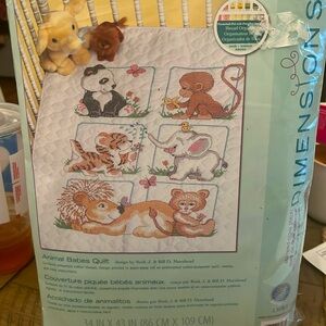 Animal babes quilt cross stitch pattern